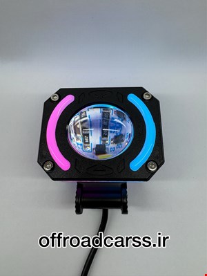 پروژکتور تک لنز نئون  RGB 7 رنگ موتور سیکلت و خودرو آفرودی 