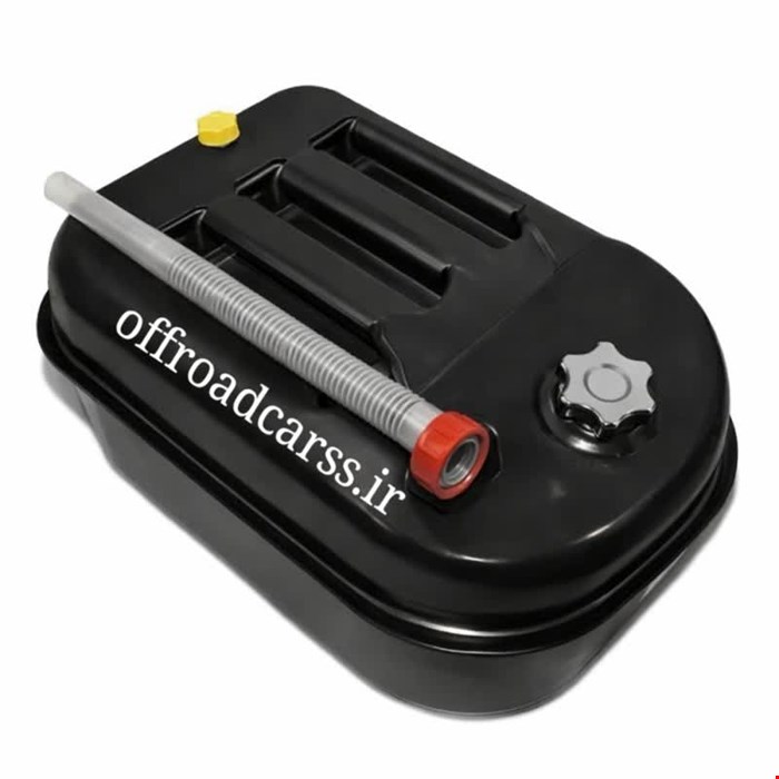 گالن بنزین ۲۰ لیتری قایقی فلزی | مخزن سوخت مقاوم با شلنگ تخلیه