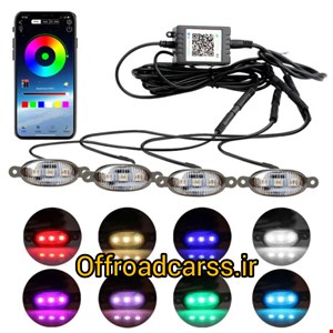 چراغ داخل جلو پنجره خودرو (DRL)هفت رنگ RGB