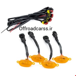چراغ جلو پنجره DRL زرد رنگ(بسته ۴ عددی) جکt8